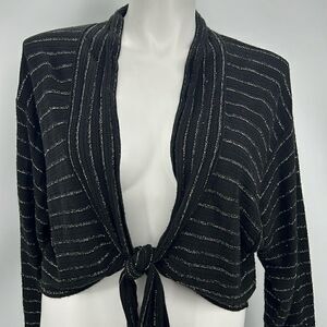 Lane Bryant silver black bolero sized 26/28